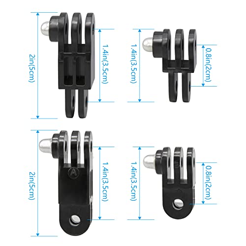 3-Way Adjustable Extension Pivot Arm Straight Joints Adapter Mount Kit for GoPro Hero 11, 10, 9, 8, 7, 6, 5, 4, 3+, 3, Same Direction and Vertical Direction, Long Thumb Screws (8pcs)