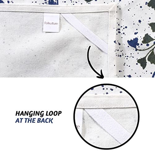 Folkulture Kitchen Towels with Hanging Loop, Set of 3-100% Cotton Kitchen Towels and Dishcloths Sets, Farmhouse Dish Towels or Tea Towels, 20 x 26 inches (Luna Rosa)