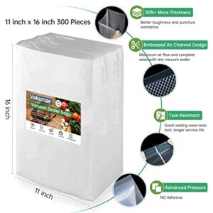 Vakumar Vacuum Sealer Bags 300 Pint 11 x 16 Inch Rolls for Food , Seal a Meal, Commercial Grade, BPA Free, Commercial Grade, Great for Storage, Meal prep and Sous Vide