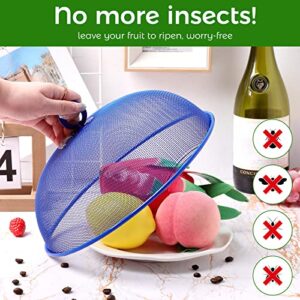 Metal Food Tent Mesh Food Covers Outdoor Food Covers Round Food Nets for Outdoors Reusable Fruit Cover Against Fruit Flies for Table Picnic Camping (8 Pcs)
