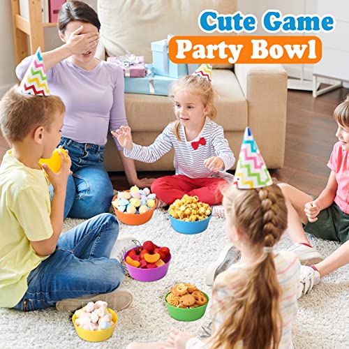 24 Pcs Kids Plastic Bowls Plastic 10 oz Cereal Bowls Snack Bowls Kids Bowls Microwave Dishwasher Safe Toddler Bowls Colorful Snack Bowls Small Children Bowl Salad Dessert Soup Bowls, 6 Colors