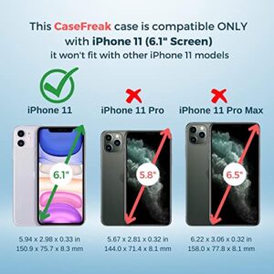 CASEFREAK Clear Case for iPhone 11 with Magnetic Ring, Transparent Silicone case, Compatible with Mag-Safe Accessories, Slim Fit Anti-Yellowing Protective Case for iPhone 11 (6.1" Screen)