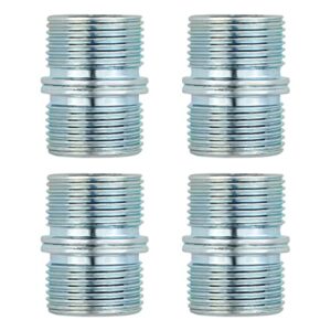 jamiikury 1 inch / 25.4mm metal rack connector - 4 pcs shelving threaded pole connectors for extending wire rack shelving