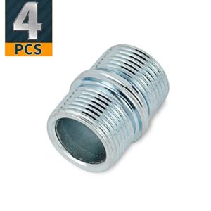 Jamiikury 1 Inch / 25.4mm Metal Rack Connector - 4 PCS Shelving Threaded Pole Connectors for Extending Wire Rack Shelving