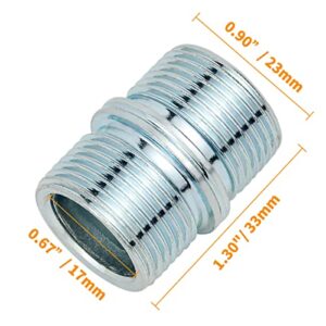 Jamiikury 1 Inch / 25.4mm Metal Rack Connector - 4 PCS Shelving Threaded Pole Connectors for Extending Wire Rack Shelving