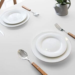 Table Cloth, White Table Cloth, Plastic Table Cloths for Parties Disposable, 54" x 108" Table Clothes for Rectangle Tables, Disposable Rectangle Table Cloth, Decorative Waterproof Table Cover 2 Pack