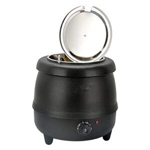 commercial soup kettle warmer,11 qt countertop food kettle warmer with hinged lid and detachable stainless steel insert pot for restaurant, party, buffet, catering