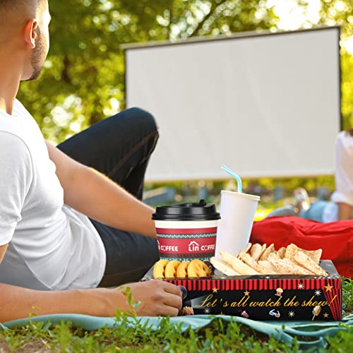 Nezyo 30 Pcs Movie Night Snack Trays Disposable Movie Trays Movie Night Supplies Snack Boxes Movie Theater Decor Cardboard Snack Holder for Cinema Party Favors Food Popcorn Drink Candy Decorations