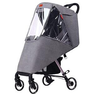 Stroller Rain Cover Universal Pram Buggy Rain Shield Waterproof Stroller Weather Shield Baby Pushchair Cover with Canopy Window