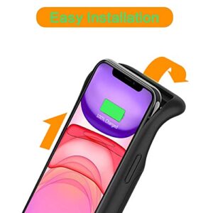 LALKS Battery Case for iPhone 11, Upgraded 7000mAh Portable Protective External Battery Pack Charging Case Compatible with iPhone 11 (6.1 inch) Rechargeable Extended Battery Charger Case (Black)