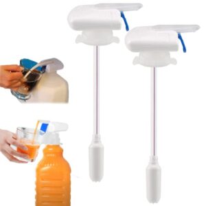 2 pack drink dispenser,milk dispenser,electric tap,automatic drink dispenser,one-handed operation,can prevent milk and beer from overflowing,suitable for outdoor and home kitchens