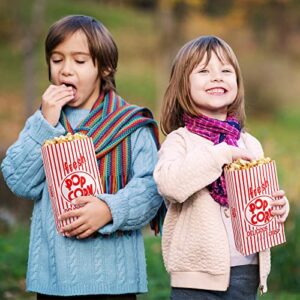 Paper Popcorn Bags 2 oz Popcorn Bags Individual Servings Red and White Striped Popcorn Bags for Popcorn Machine Movie Nights Birthday Carnival Party Supplies (200 Pcs)