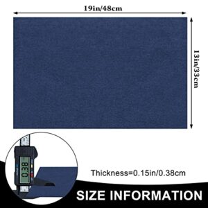 LANDVIEW Cloth Placemats Set of 6, Cotton Linen Blend Machine Washable Durable Linen Table Mats, Heat Resistant Placemats Wrinkle Free Place Mats for Dining Table, Easy to Clean (Navy Blue, 6)