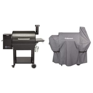 cuisinart grill bundle - deluxe wood pellet grill and smoker, 8-in-1 cooking capabilities & deluxe pellet grill cover