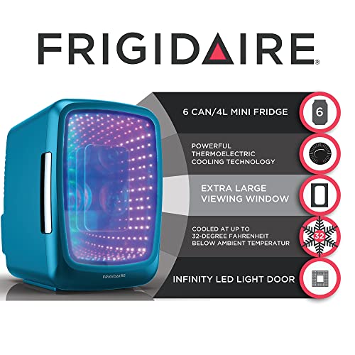 Frigidaire EFMIS179 Gaming Light Up Mini Beverage Refrigerator, Blue