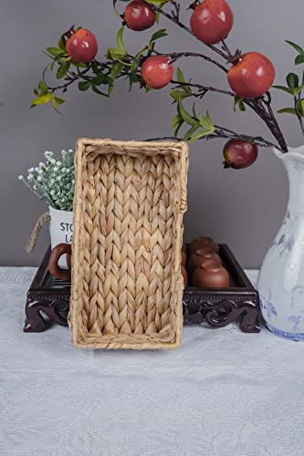 Bezoval Water Hyacinth Napkin Holders For Kitchen And Bathroom, Guest Towel Holder Tray For Bathroom, Paper Napkin Holder, Napkin Holder Flat, Wicker Bathroom Accessories, Paper Hand Towel Holder