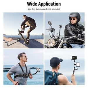 NEEWER Aluminum Alloy Extension Arm (11.8”/6.5”/3.3”) Set for Action Camera, with 3 Thumbscrews and a 1/4” Screw Adapter, Compatible with GoPro Hero11 10 9 8 7 Insta360 DJI Osmo Action 3, GP-11