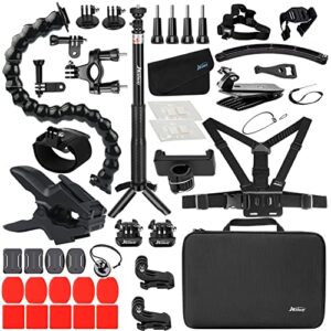 Husiway Accessory Bundle for GoPro Hero 11 10 9 8 7 6 5 4 Accessories Kit for Go Pro Max Fusion Insta360 ONE X DJI Osmo Action 3 2 AKASO Action Cameras 56E