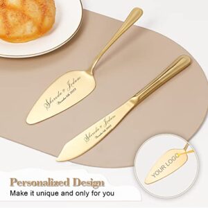 Cake Cutting Set for Wedding, Personalized Wedding Cake Knife and Server Set, Vintage Engraved 2-Piece Pie Cake Cutter Serving Set, Custom Bridal Anniversary Birthday Quinceañera Gift