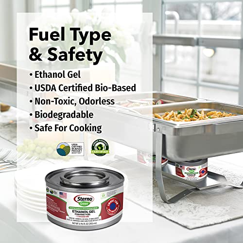 Sterno Party Pack Disposable Aluminum Chafing Dish Buffet Set with Green Canned Heat Warmers, Wire Racks, Foil Pans, and Serving Utensils, 3 Pack, Silver