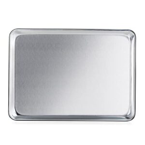 new star foodservice 537232 commercial-grade 18-gauge aluminum sheet pan/bun pan, 13" l x 18" w x 1" h (half size) | measure oven (recommended)
