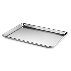 New Star Foodservice 537232 Commercial-Grade 18-Gauge Aluminum Sheet Pan/Bun Pan, 13" L x 18" W x 1" H (Half Size) | Measure Oven (Recommended)