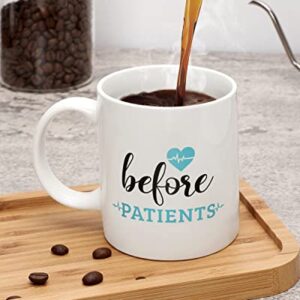 Before Patients After Patients Set Nurses Gifts 11 oz Coffee Mug 18 oz Stemless Wine Glass 2 oz Shot Glass, for Doctors Hygienists Dentist Physician Graduation Birthday Christmas Gift Idea