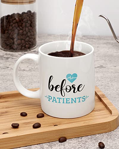 Before Patients After Patients Set Nurses Gifts 11 oz Coffee Mug 18 oz Stemless Wine Glass 2 oz Shot Glass, for Doctors Hygienists Dentist Physician Graduation Birthday Christmas Gift Idea