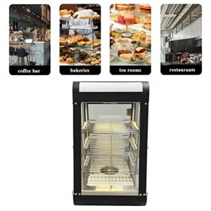 Countertop 15" Food Warmer Display Case 3 Shelf Hot Warming Showcase with Front and Back Sliding Door and Water Tray,Commercial (15")