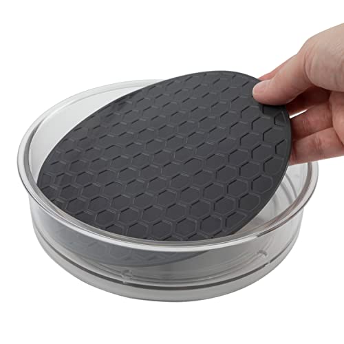 Spectrum Hexa Small Lazy Susan - Revolving Storage Tray for Refrigerator, Pantry, Cabinet, Table, & Shelf Organization/Perfect for Spices, Condiments, Produce, & More