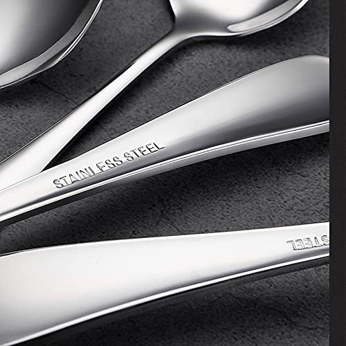 Spoons and Forks Set, Set of 16 Top Food Grade Stainless Steel Forks and Spoons Silverware Set,Kitchen Utensil Set of Forks (8 Inch) and Spoons (6.69 Inch) Cutlery Set, Mirror Finish & Dishwasher Safe