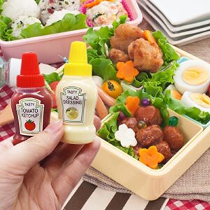 Niurewan 8 Pcs Mini Ketchup Bottles,25ml Condiment Squeeze Bottle,Plastic Portable Containers Bottle for Adults,Office,Lunchbox,Picnic,Oil,Soy Sauce,Honey,Salad Dressing