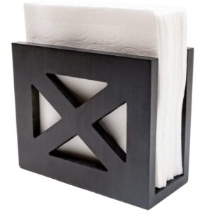 luli & cat black napkin holder | modern wooden napkin holder | decorative black wood napkin holder for table