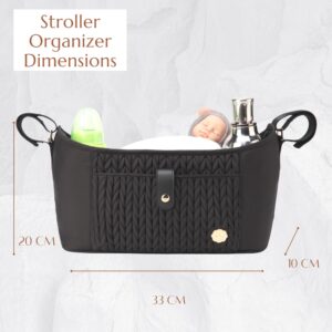 SEWBOO Universal Baby Stroller Organizer,Diaper Caddy Organizer with Adjustable Straps to Fits Nearly Any Strollers