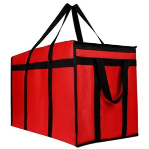 musbus premium insulated food delivery bag 23x14x15 inches waterproof catering supply bag for hot food delivery - premium food warmer bag for uber eats and doordash food delivery heavy duty