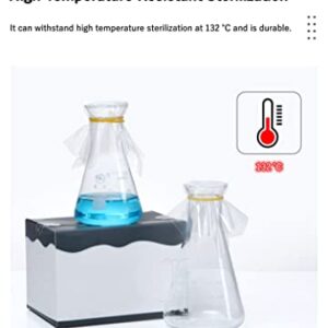 High Temperature Resistant Tissue Culture Sealing Film Triangular Flask Conical Flask Sterile Culture Container Breathing Film Sterile Sealing Film for Chemical Laboratory (12*12cm(MF16mm),250sheets)