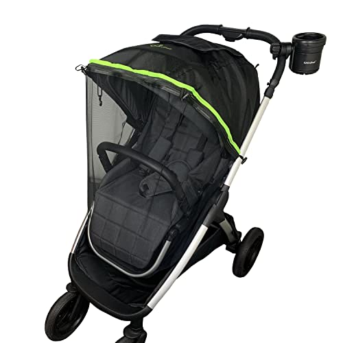 Ezkindheit Universal Sun Shade and Mosquito Shield for Strollers – Baby Stroller Accessories – Blackout Cover Accessory and Visor for Boys and Girls – Versatile Stroller Attachment & Protector