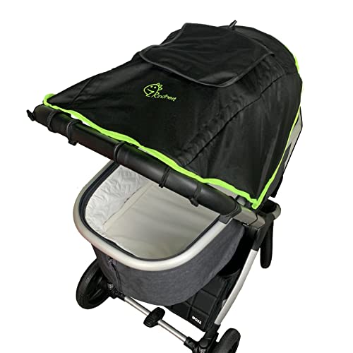 Ezkindheit Universal Sun Shade and Mosquito Shield for Strollers – Baby Stroller Accessories – Blackout Cover Accessory and Visor for Boys and Girls – Versatile Stroller Attachment & Protector