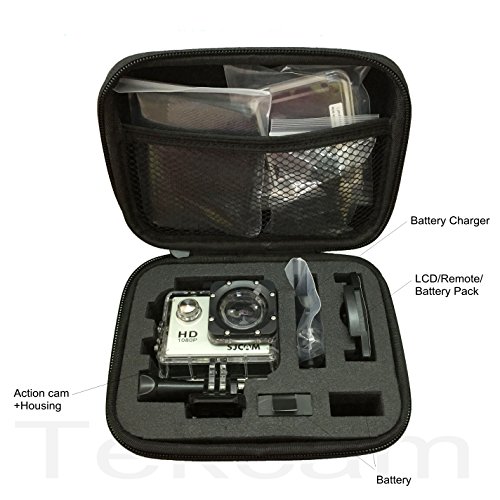 TEKCAM Underwater Camera Accessories Kit with Small Carrying Case Compatible with Gopro Hero 11 10 9 8/AKASO Series Action Camera and so on