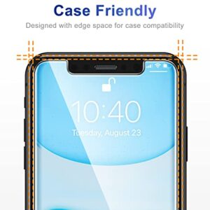 CANSHN 3 Pack Screen Protector for iPhone XR and iPhone 11 Tempered Glass with Easy Installation Frame - Anti-Scratch - Case Friendly - HD Clear Film for iPhone XR/11 6.1 Inch