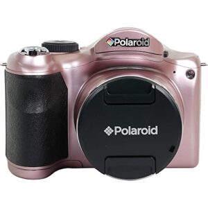Polaroid IE6035-RG-STK-4 iE6035 18MP 60x Optical Zoom Digital Camera, Rose Gold Bundle with Lexar 32GB Memory Card, Deco Gear Camera Bag, Lens Blower, Lens Pen, 12inch Tripod & More