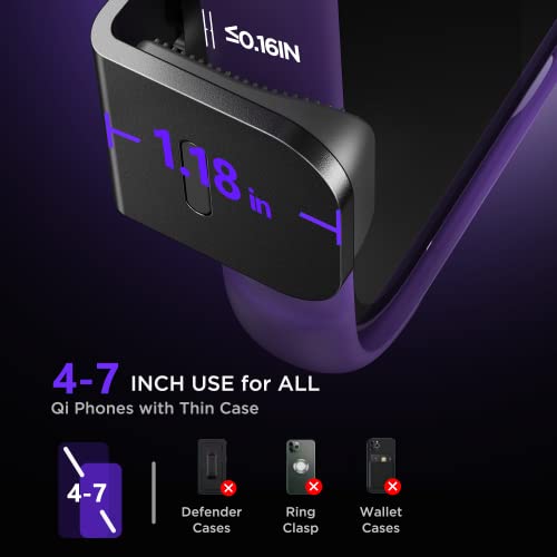 Wireless Car Charger,【7 Colored LED Backlit】Mosurr 15W Auto Clamping Car Charger Phone Mount Holder fit for iPhone 14 13 12 Mini Pro Max 11 XR XS X, Samsung Galaxy S23 Ultra S22 S21+ S10+ Note 20, etc