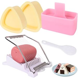 ueriajil musubi mold, musubi maker press,onigiri mold, non-stick luncheon meat slicer,sushi making set for delicious and professional results