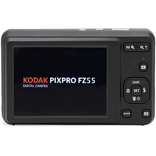 Kodak FZ55RD PIXPRO Digital Camera Red Bundle with Lexar 64GB High-Performance 800x UHS-I SDHC Memory Card Blue Series