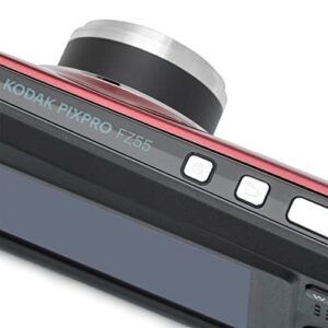 Kodak FZ55RD PIXPRO Digital Camera Red Bundle with Lexar 64GB High-Performance 800x UHS-I SDHC Memory Card Blue Series