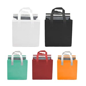 qimeokat 15pcs insulated take away bags,thermal insulation food bag for coffee,milky tea,take-away dinner,fresh seafood,commercial catering,retail store or picnic,reusable gift bags (multicolor)