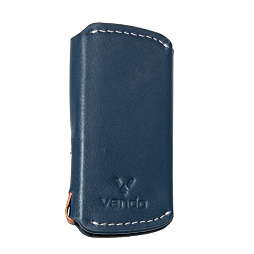 Vendo Key Cover I Premium Leather Key Holder | Woven Fabric Key Case I Minimalist Bifold Design I Portable Water-Resistance I Super Slim Design I Magnetic Closure I Hook Up to 8 Keys & Car Key