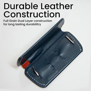 Vendo Key Cover I Premium Leather Key Holder | Woven Fabric Key Case I Minimalist Bifold Design I Portable Water-Resistance I Super Slim Design I Magnetic Closure I Hook Up to 8 Keys & Car Key