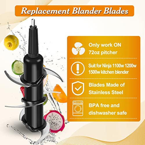 Blender 6 Blade Replacement Head,Mainly Mixer Replacement Accessory, Compatible with Nin-JA 1100W 1200W 1500W Kitchen Mixer System