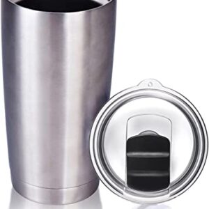 20 oz Magnetic Tumbler Replacement Lid - Compatible with yeti Rambler, Ozark Trail, Old Style Rtic and More - MagneticSlider Switch Spill Proof Tumbler Cover, BPA Free, Black(1 Pack)